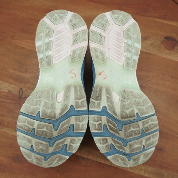 Asics Women's Gel Kayano 27 Light Blue Pink - Picture 8 of 9